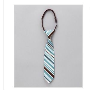 Trendy Ties Blue & Brown Striped Necktie. Size: 2T-4T